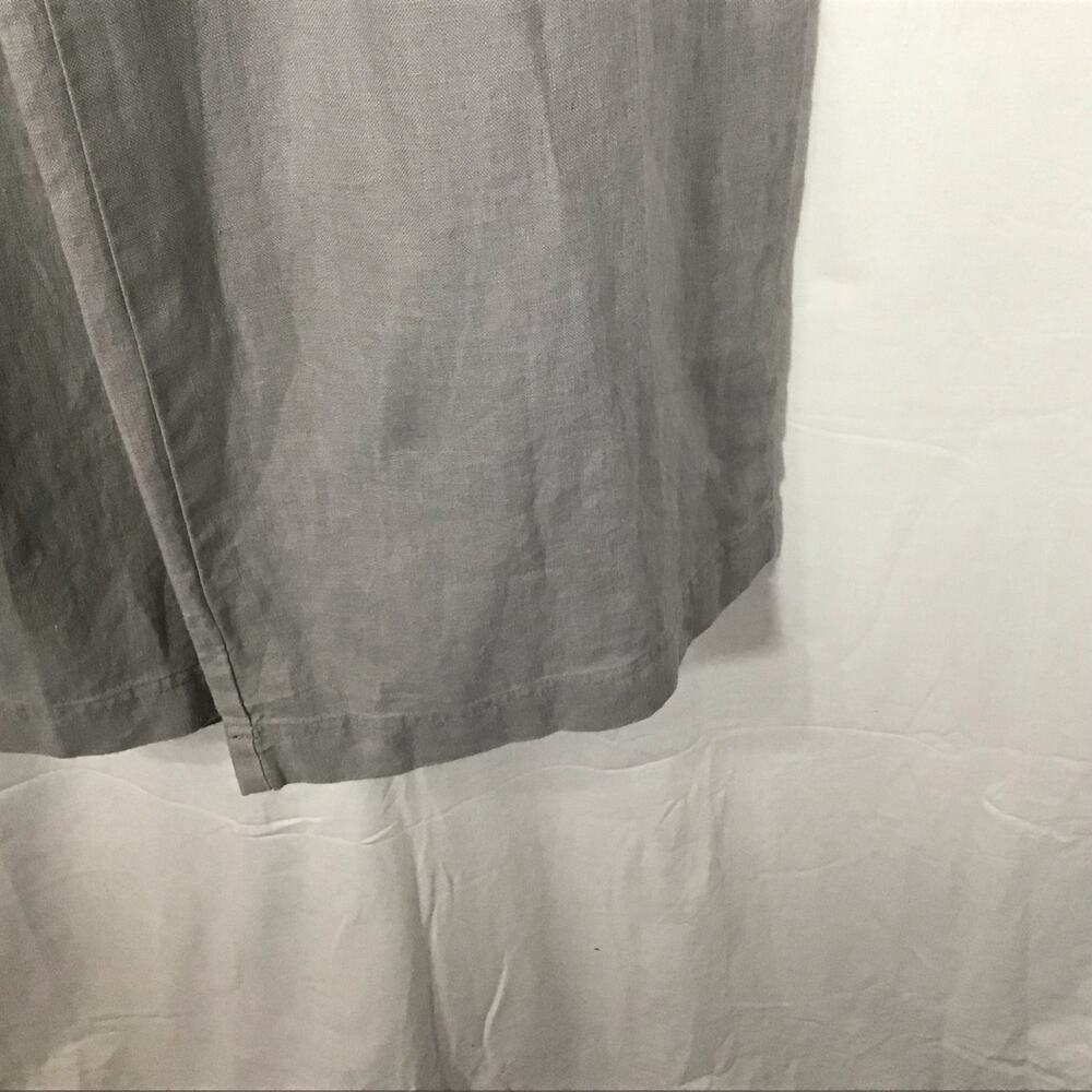 NWT INC 100% Linen Grey Wide Leg Regular Fit Pull On Pants 14 - Picture 3 of 7